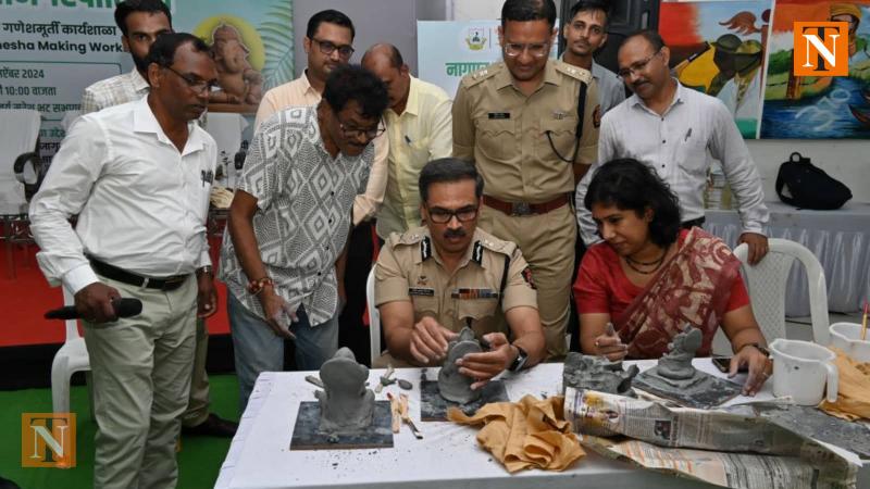 NMC Workshop: Students Create Eco-Friendly Ganesh Idols